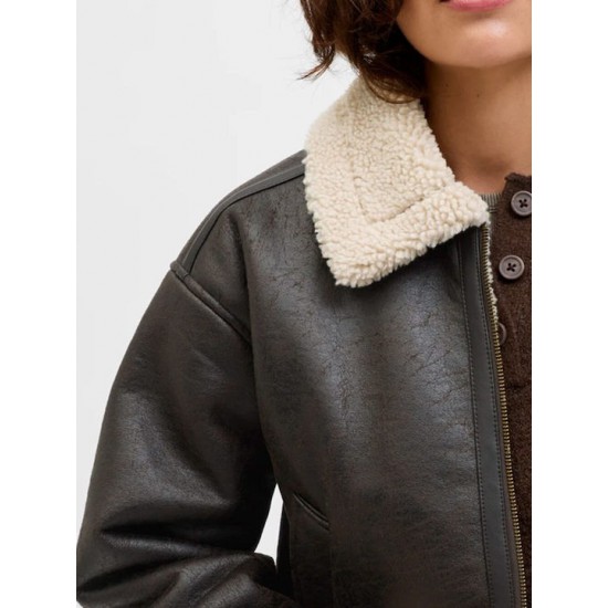 Jack & Jones JJXX Γυναικείο Μπουφάν Aviator Jacket 12278930- Bracken (Καφέ)