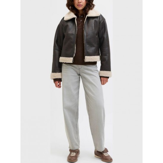 Jack & Jones JJXX Γυναικείο Μπουφάν Aviator Jacket 12278930- Bracken (Καφέ)