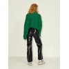 JJXX Γυναικείο Παντελόνι Straight Fit Faux Leather Pants (Black)