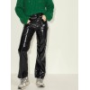 JJXX Γυναικείο Παντελόνι Straight Fit Faux Leather Pants (Black)