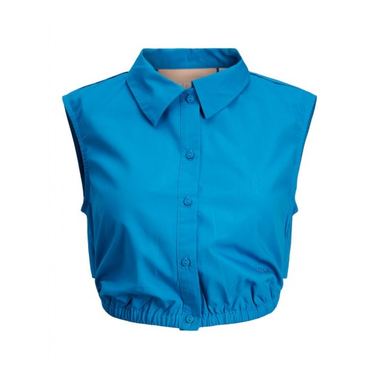 Jack & Jones JJXX Γυναικείο Πουκάμισο Crop JXROE MISSION SL CROPPED SHIRT - 12234997 (Blue)