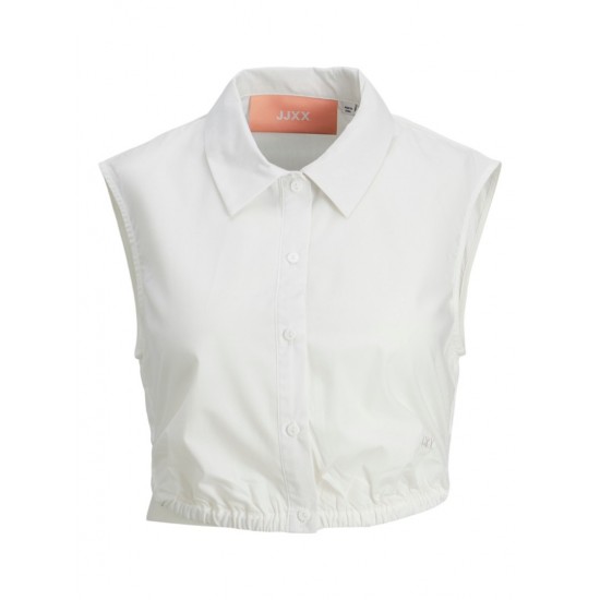 Jack & Jones JJXX Γυναικείο Πουκάμισο Crop JXROE MISSION SL CROPPED SHIRT - 12234997 (White)