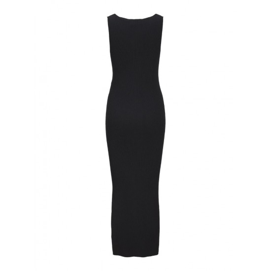 JJXX Jack & Jones Γυναικείο Αμάνικο Φόρεμα Slim Fit Tight Knit Dress 12250077-Black (Μαύρο)