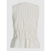 Jack & Jones JJXX Γυναικείο Λινό Top JXALMIRA LINEN BLEND TIE SL TOP 12287713-Blanc de Blanc(Eκρού/Ριγέ)