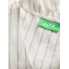 Jack & Jones JJXX Γυναικείο Λινό Top JXALMIRA LINEN BLEND TIE SL TOP 12287713-Blanc de Blanc(Eκρού/Ριγέ)