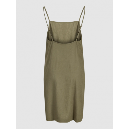 Jack & Jones JJXX Γυναικείο Λινό Φόρεμα JXALMIRA PETRA LINEN BLEND 12294717-Dusty Olive(Λαδί)