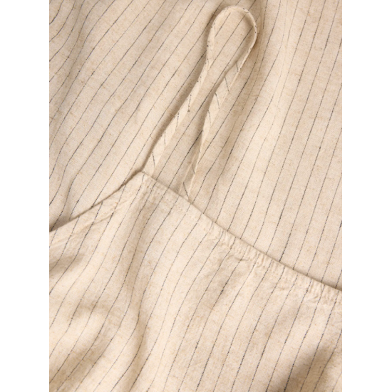 Jack & Jones JJXX Γυναικείο Λινό Φόρεμα JXALMIRA PETRA LINEN BLEND 12294717-Feather Gray/Pinstripe(Μπεζ/Ρίγες)