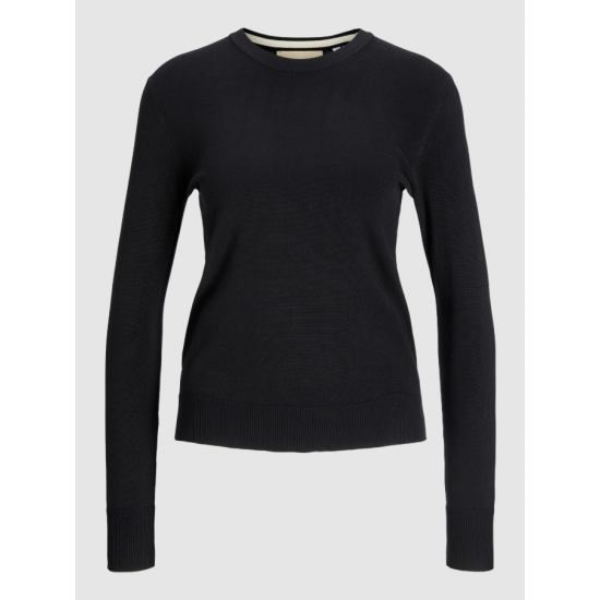 Jack & Jones JJXX Γυναικεία Πλεκτή Μπλούζα Cara Comfy Crew Neck Knit 12255368-Black (Μαύρο)