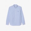 LACOSTE Men's Regular Fit Striped Cotton Shirt CH2936 00 F6Z Light Blue