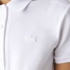 Lacoste Γυναικεία Βαμβακερή Polo Pique Μπλούζα Στενή Γραμμή PF5462 00 001 Λευκή