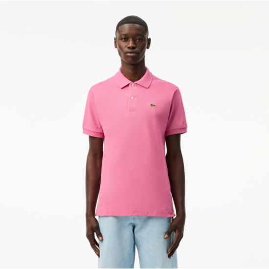 Lacoste Ανδρική Βαμβακερή Polo Pique Μπλούζα Κανονική Γραμμή L.12.12 00 2R3 Ροζ