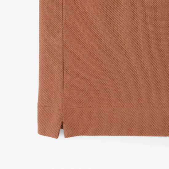 LACOSTE Ανδρική Βαμβακερή Polo Pique Μπλούζα Κανονική Γραμμή L.12.12 00 LFA Ανοιχτό Καφέ