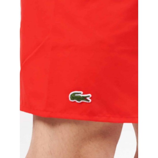 LACOSTE Ανδρικό Σορτς Μαγιό Bolded Logo Μεσαίου Μήκους MH9386 00 F8M Πορτοκαλί