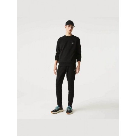 LACOSTE Men's Slim Fit Cotton Fleece Tracksuit Pants XH9624 00 031 Black