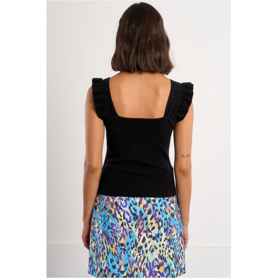 LILI SIDONIO Basic Knit Top TL510EE-Black(Μαύρο)