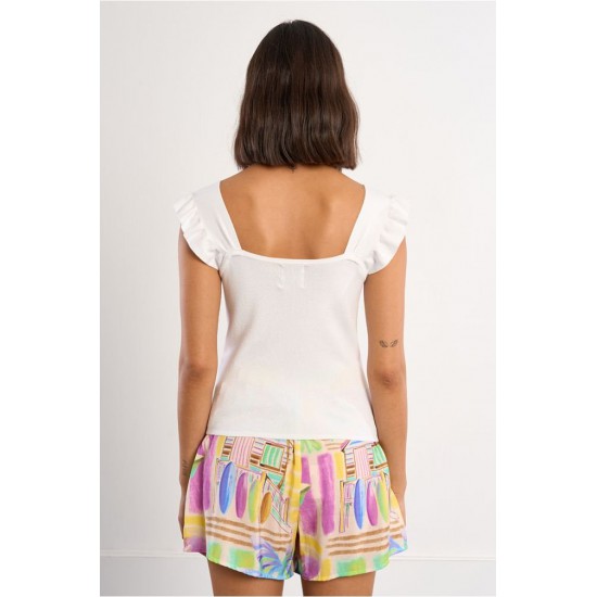 LILI SIDONIO Basic Knit Top TL510EE-White(Λευκό)