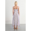LILI SIDONIO Belted Maxi Woven Dress with Geometric Print TL496EE-Multi Colour