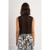 LILI SIDONIO Cropped top in openwork knit GL733BEE-Black(Μαύρο)