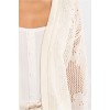 LILI SIDONIO Fine Knit Cardigan with Floral Details LAL681EE-White(Λευκό)