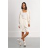 LILI SIDONIO Fine Knit Cardigan with Floral Details LAL681EE-White(Λευκό)