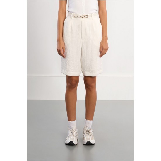 LILI SIDONIO Fluid Bermuda shorts GL725EE-White(Λευκό)