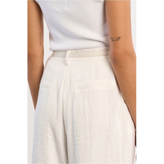 LILI SIDONIO Fluid Bermuda shorts GL725EE-White(Λευκό)