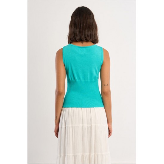 LILI SIDONIO Knitted Tank Top LAL237EP-Lilac(Τιρκουάζ)