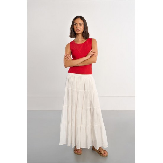 LILI SIDONIO Knitted Tank Top LAL237EP-Red(Κόκκινο)