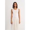LILI SIDONIO Knitted Tank Top LAL237EP-Off White(Λευκό)