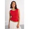 LILI SIDONIO Knitted Tank Top LAL237EP-Red(Κόκκινο)