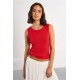 LILI SIDONIO Knitted Tank Top LAL237EP-Red(Κόκκινο)