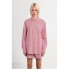 LILI SIDONIO Oversized Shirt in Red Striped Cotton LAL579BEE-Red(Κόκκινο)