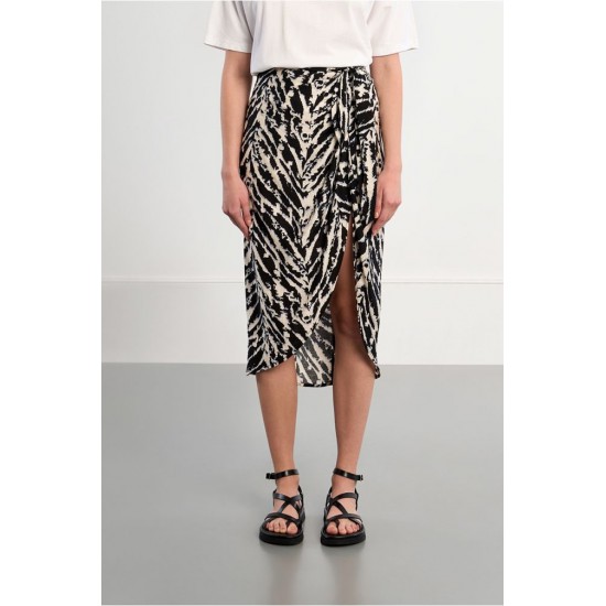 LILI SIDONIO Woven Skirt Saint Barths Print LALS109EP-Saint Barth printed
