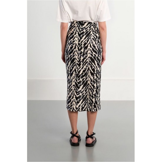 LILI SIDONIO Woven Skirt Saint Barths Print LALS109EP-Saint Barth printed