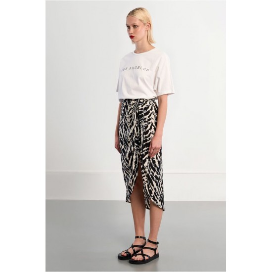 LILI SIDONIO Woven Skirt Saint Barths Print LALS109EP-Saint Barth printed