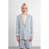 LILI SIDONIO Woven Blazer Straight Fit GLF101EE-Light Blue(Γαλάζιο)