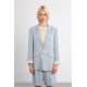 LILI SIDONIO Woven Blazer Straight Fit GLF101EE-Light Blue(Γαλάζιο)