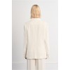 LILI SIDONIO Woven Blazer Straight Fit GLF101EE-White(Λευκό)