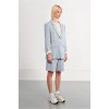 LILI SIDONIO Woven Blazer Straight Fit GLF101EE-Light Blue(Γαλάζιο)