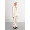 LILI SIDONIO Woven Blazer Straight Fit GLF101EE-White(Λευκό)