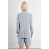 LILI SIDONIO Woven Blazer Straight Fit GLF101EE-Light Blue(Γαλάζιο)