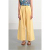 LILI SIDONIO Wide-Leg Woven Pants High Waist ML72EP-Yellow(Κίτρινο)