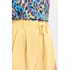 LILI SIDONIO Wide-Leg Woven Pants High Waist ML72EP-Yellow(Κίτρινο)