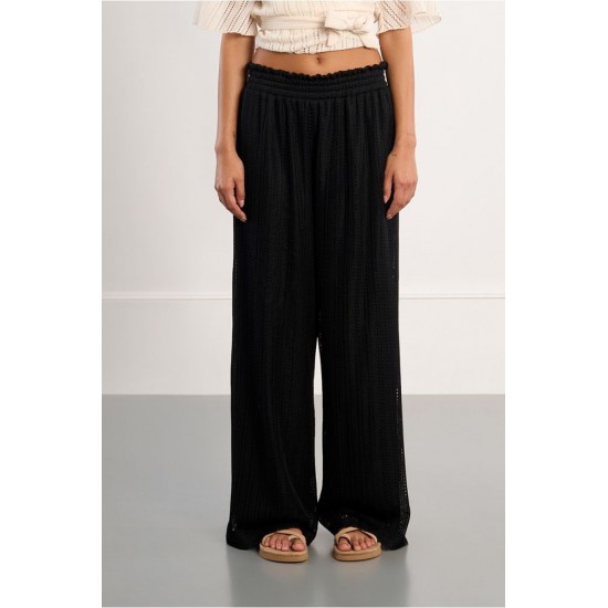 LILI SIDONIO Knitted Wide Pants GL714BEE-Black(Μαύρο)