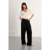 LILI SIDONIO Knitted Wide Pants GL714BEE-Black(Μαύρο)