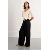 LILI SIDONIO Knitted Wide Pants GL714BEE-Black(Μαύρο)