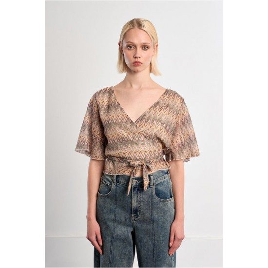 LILI SIDONIO Knitted Top Κρουαζέ GL712AEE-Beige