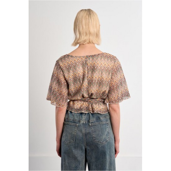 LILI SIDONIO Knitted Top Κρουαζέ GL712AEE-Beige