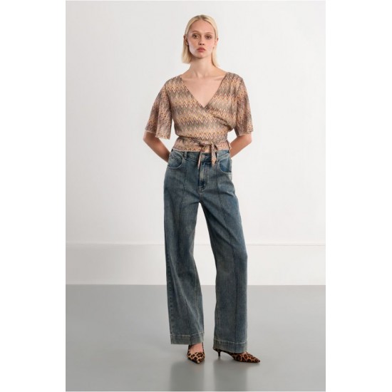 LILI SIDONIO Knitted Top Κρουαζέ GL712AEE-Beige