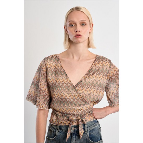LILI SIDONIO Knitted Top Κρουαζέ GL712AEE-Beige